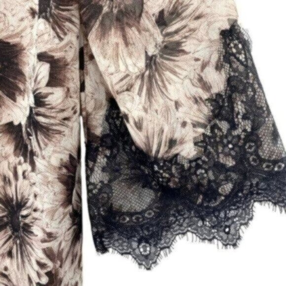 Anthropologie ASTR The Label Floral Print Lace Babydoll Mini Shift Dress - Picture 6 of 11